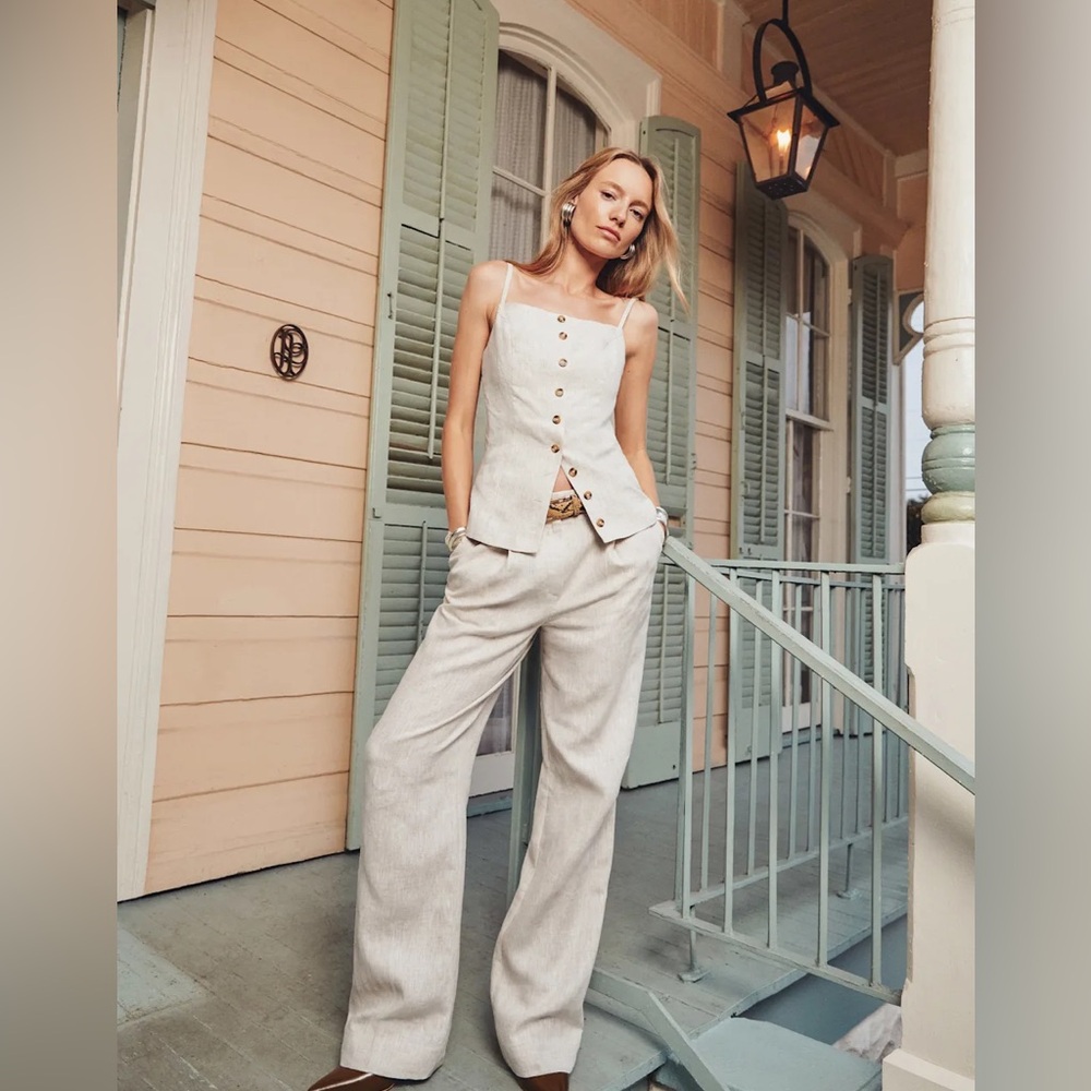 Reformation Alex Linen Pants